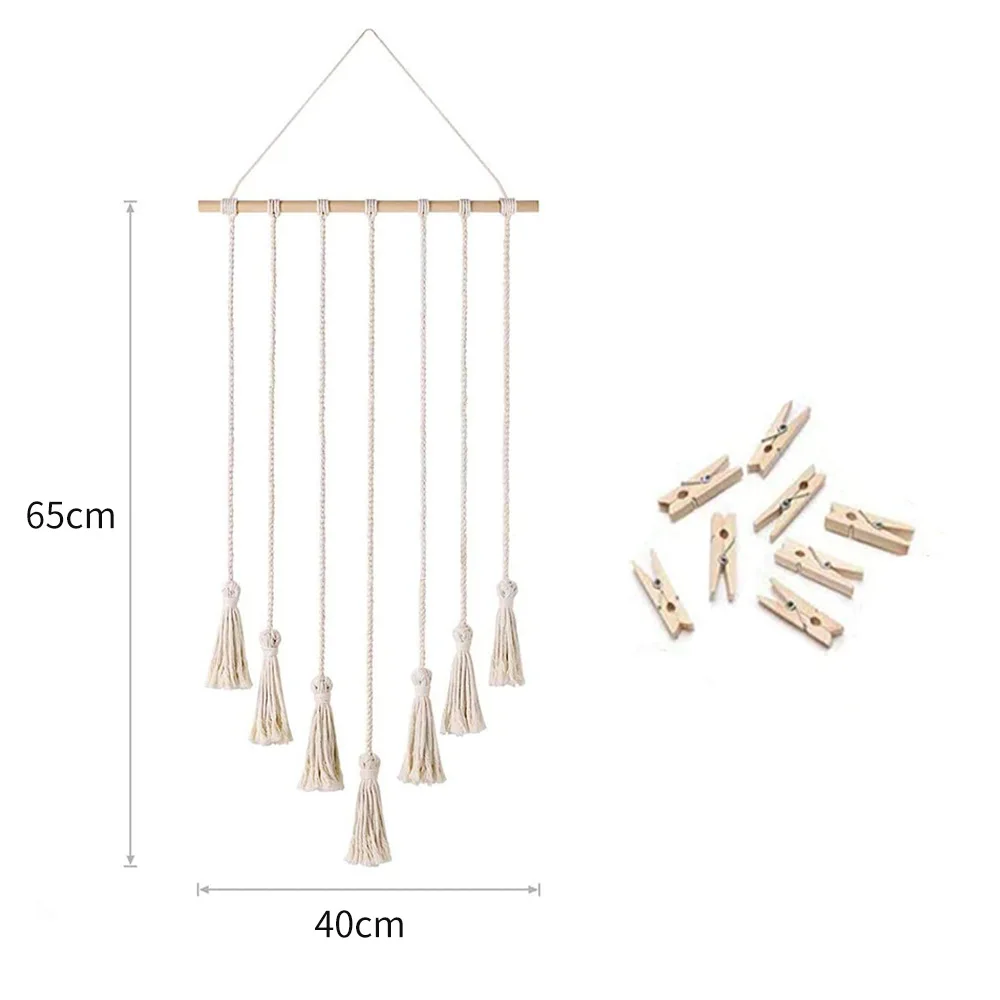 Custom Design Cheap Nordic Handmade Kids Room Decor Wall Hanging Macrame Photo Display