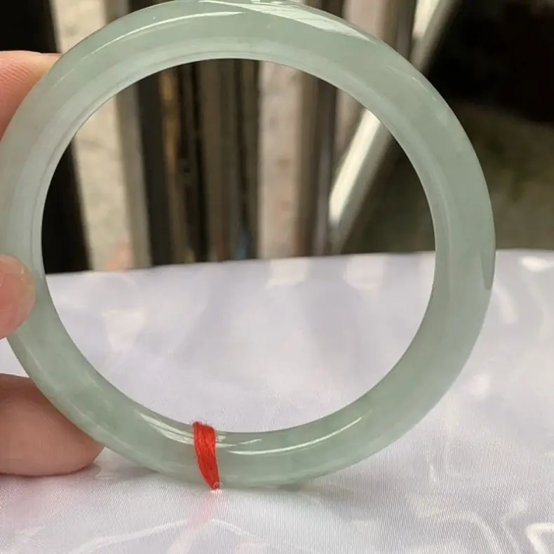 Jadeite Delicate Workmanship, No Crack, Water Material-Round Bar Jade Bracelet Myanmar Jade Natural A Type Jade Bracelets
