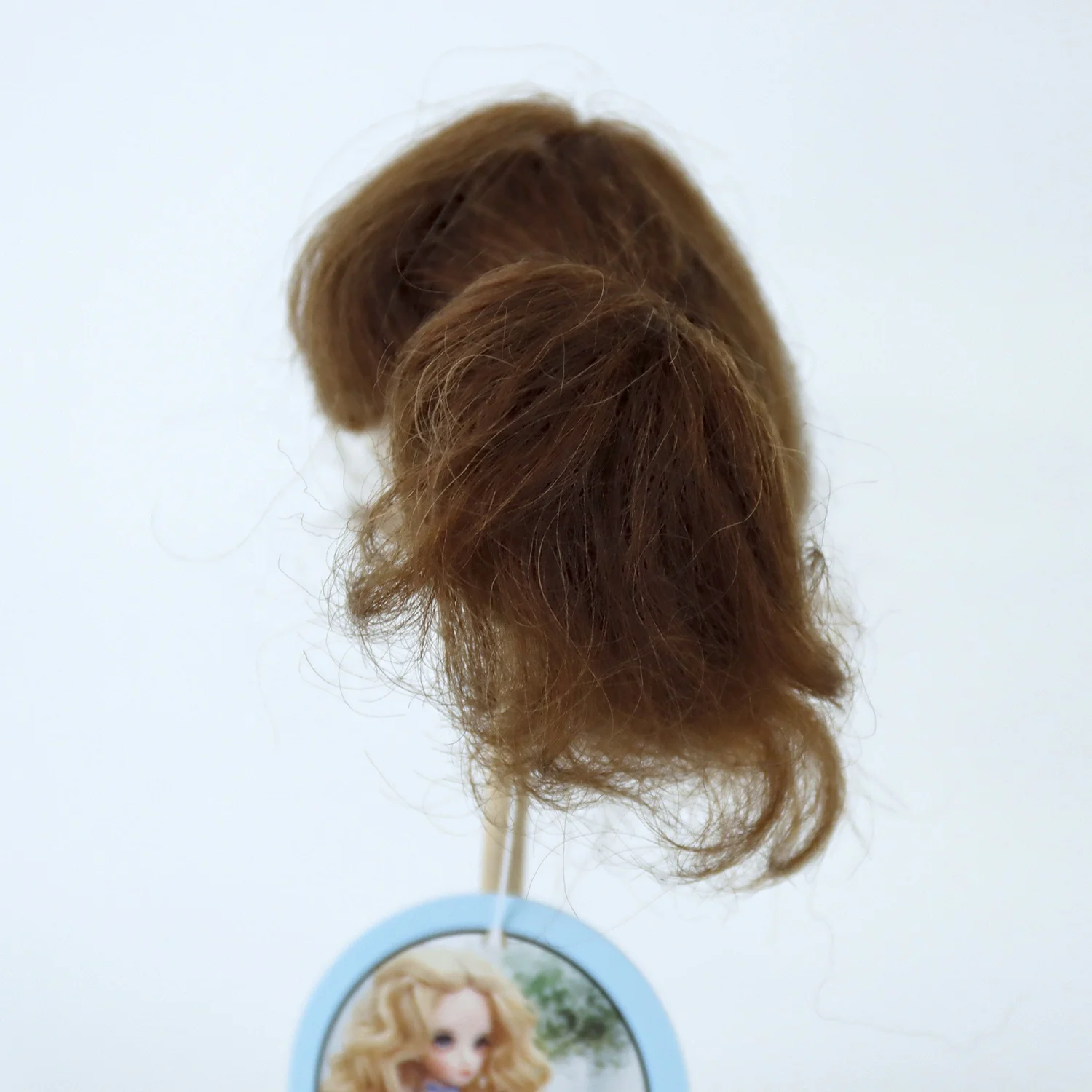 In Stock Mohair Doll Hair Pigtails Brown Wigs for BJD 5-6inch 14-15cm Head 1/8 Doll