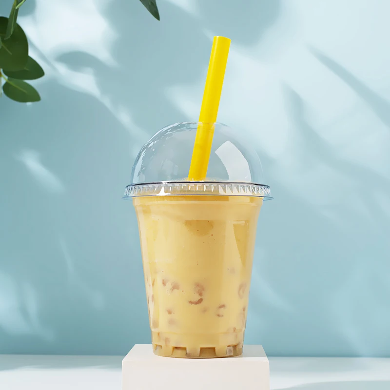 Custom 12 16 24 32Oz Boba Disposable Iced Coffee Juice Bubblemilk Tea Dessert Beverage Party Plastic Drink Cups With Lids