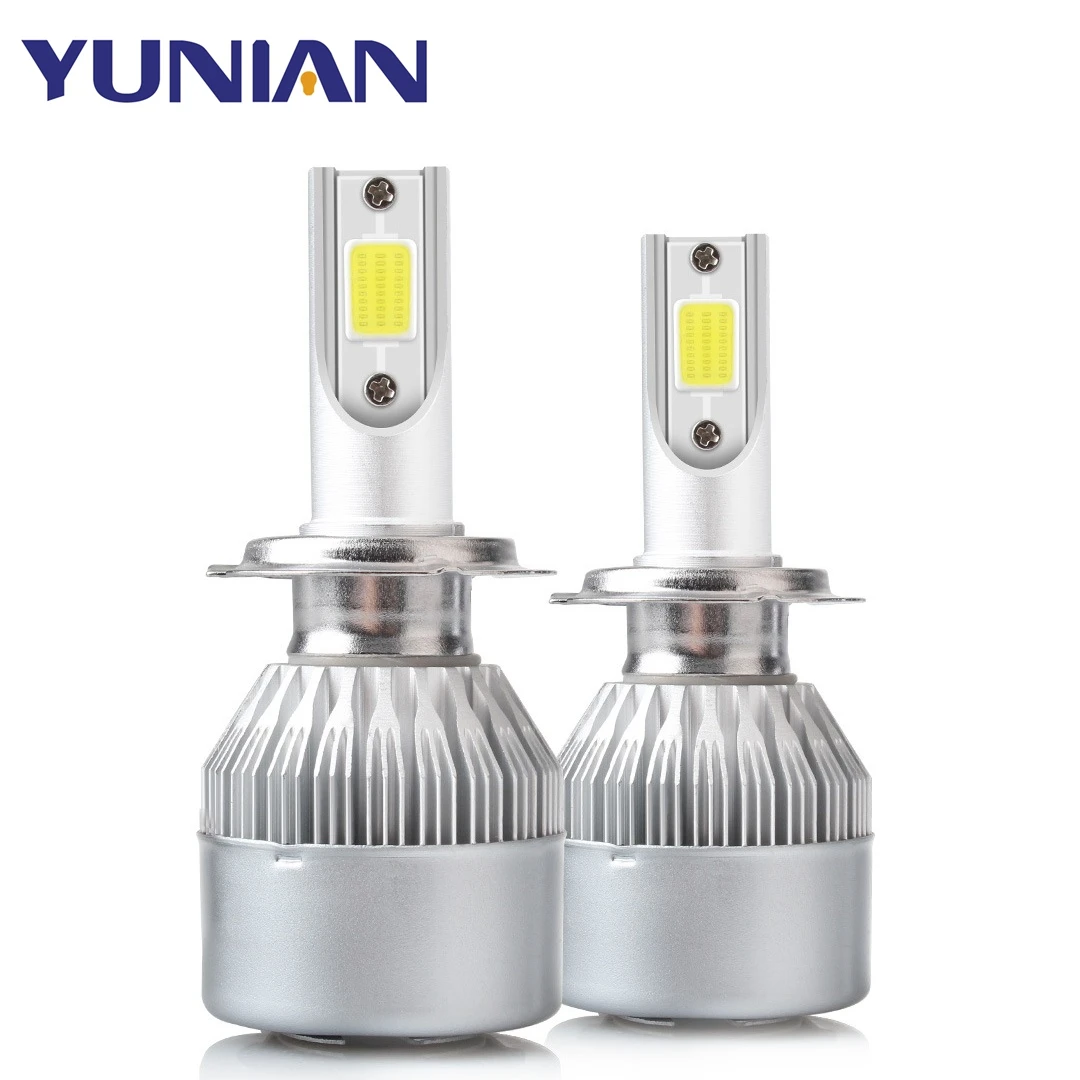 C6 H1 H3 Led Headlight Bulbs H7 LED Car Lights H4 880 H11 HB3 9005 HB4 9006 H13 6000K 72W 12V 7200LM Auto Headlamps