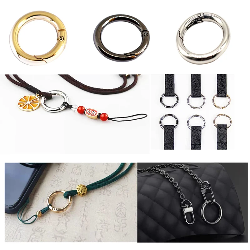 Support Customize 20 mm Alloy Round Ring Bag Accessories Clamp Clasp  Spring O ring Metal Round O Ring