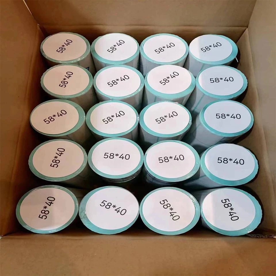 Thermal label roll customized small size 58x40   58x30 supermarket Electronic scale thermal label