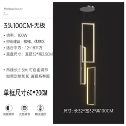 Postmodern designer villa stair Egypt into the lamp Italy simple hollow duplex building living room crystal chandelier