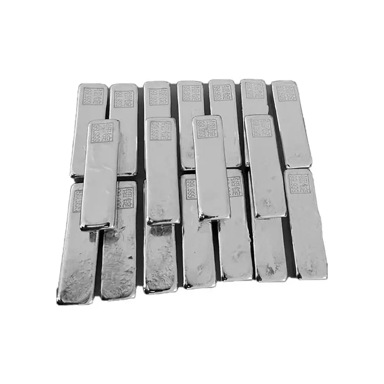 High Quality High Purity Wooden Case Packing  Material Indium Ingot 99.995% Indium Metal