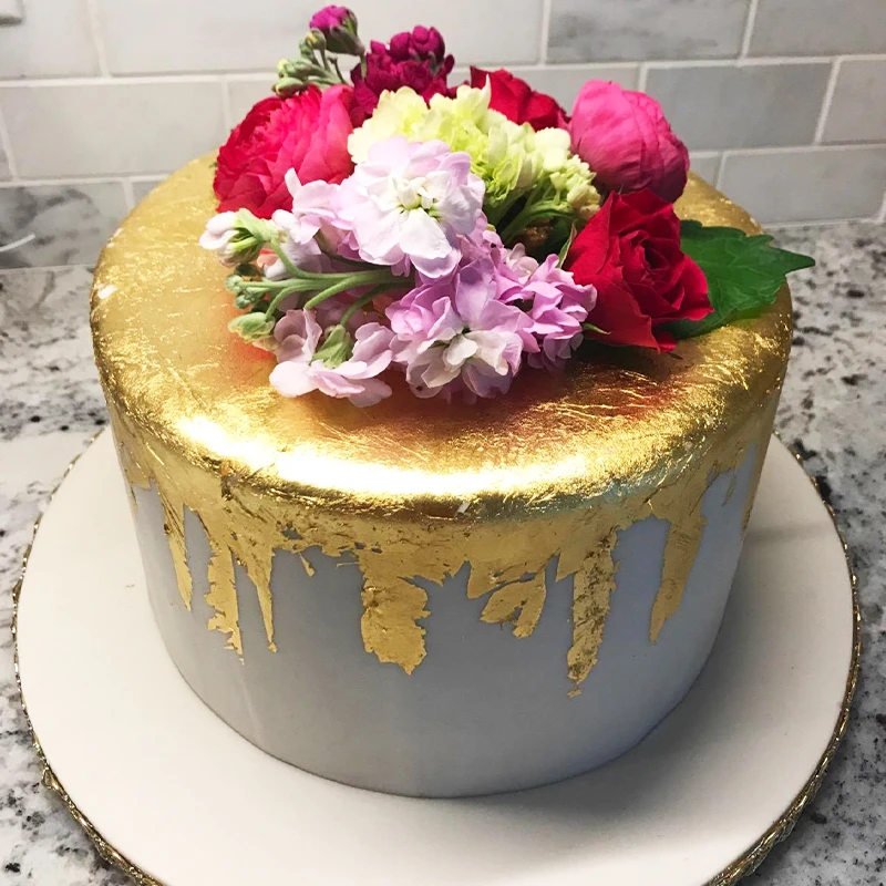 4.33*4.33cm 99.9% 24k Pure Gold Leaf Sheets Cake Coffee Wine Beef Decoration Skin Care Gold Mask Art Craft Edible Gold Leaf