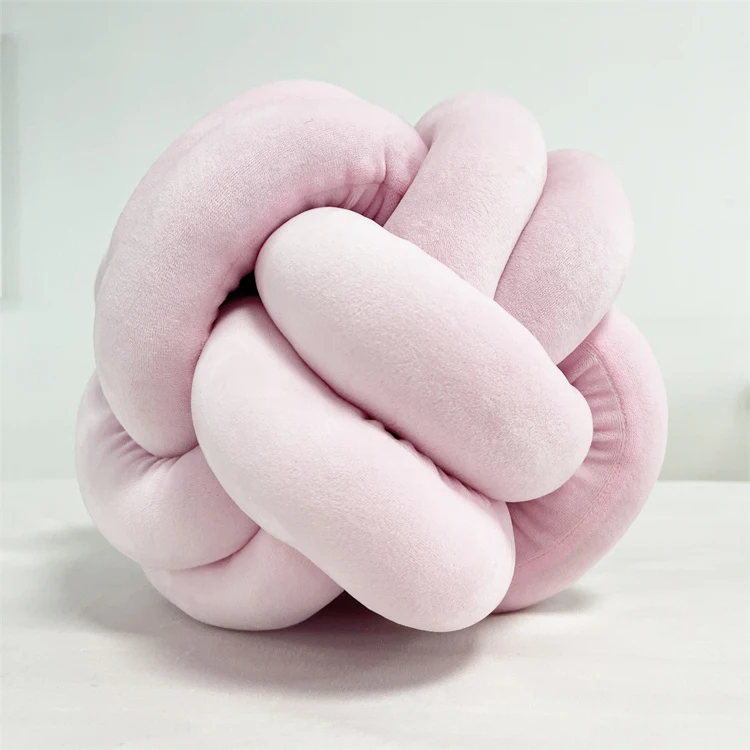 Wholesale Round Ball Velvet Knot Home Decor Cushions Decorative Throw Pillows