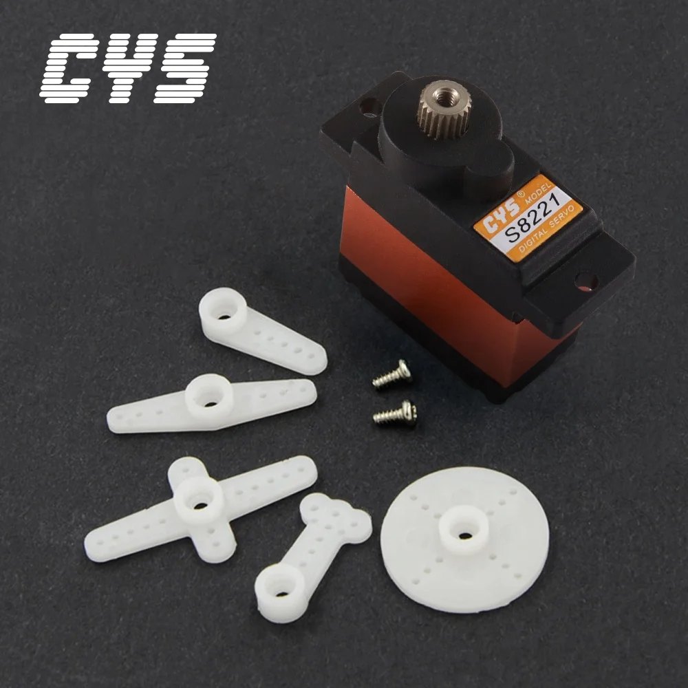 CYS-S8221 Mini GPS Unisex RC Helicopter High Performance 1.5kg.cm Aluminum Servo Motor Digital Electric Plastic Metal Material