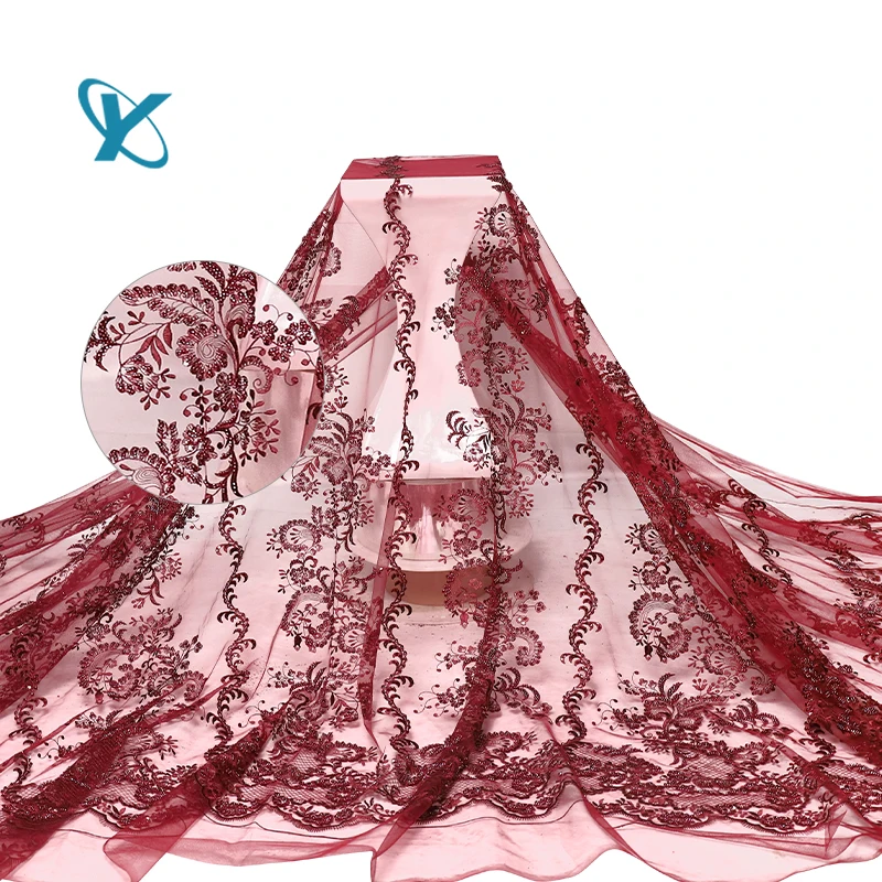 
 Хорошее качество кружевной отделкой ткани для нижнего белья темно-синий блесток синий французская лента темно-синий блесток кружевной ткани  