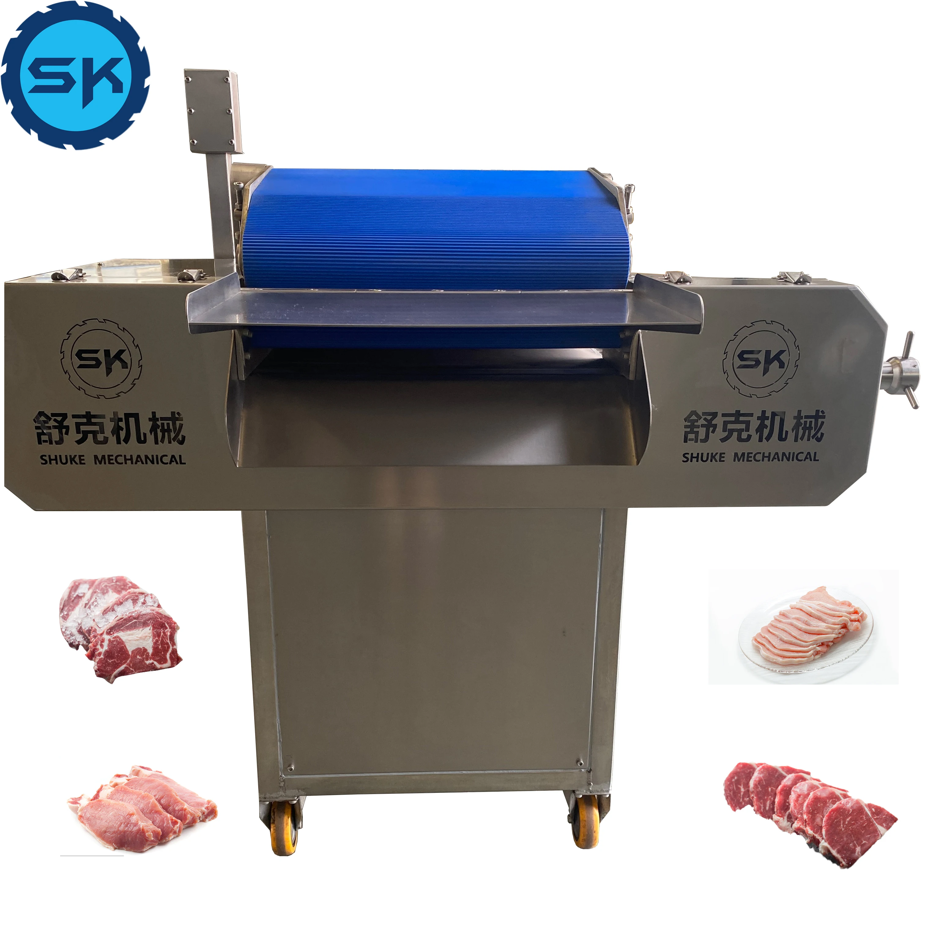 Electric Commercial Automatic Multifunctional  Mushroom Vegetable Food Cutter Meat Slicer