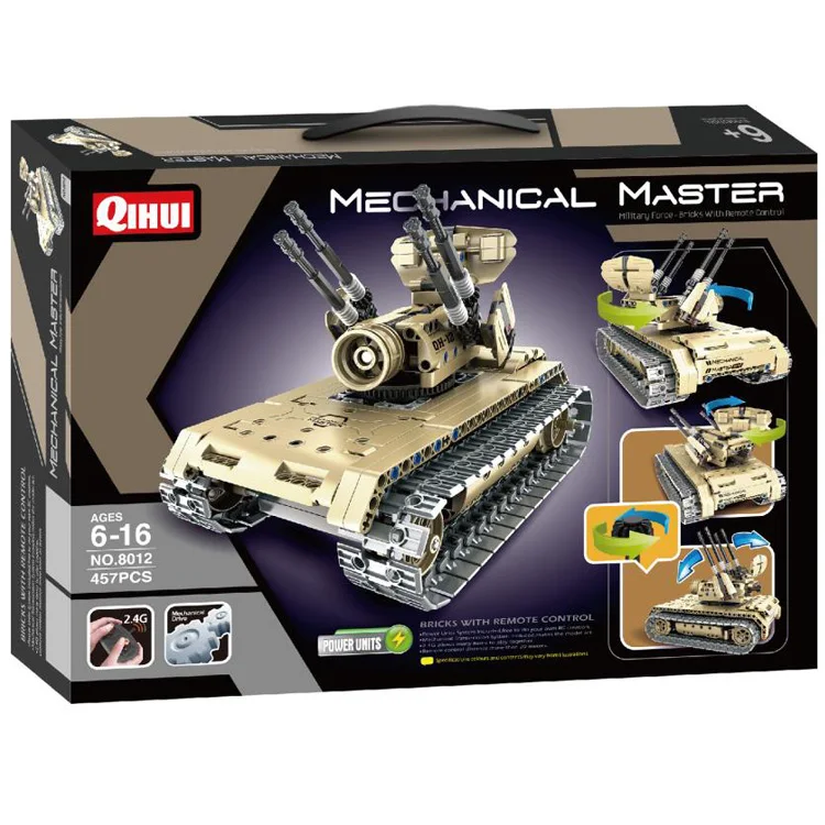 QH remote control tank huge family kids playing learning child building block toy