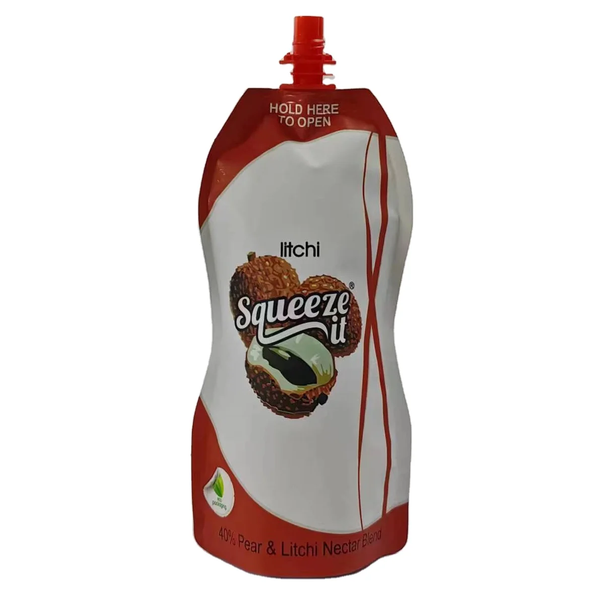 Custom Plastic juice packaging , Liquid juice spout pouch , Eco friendly food packaging for juice