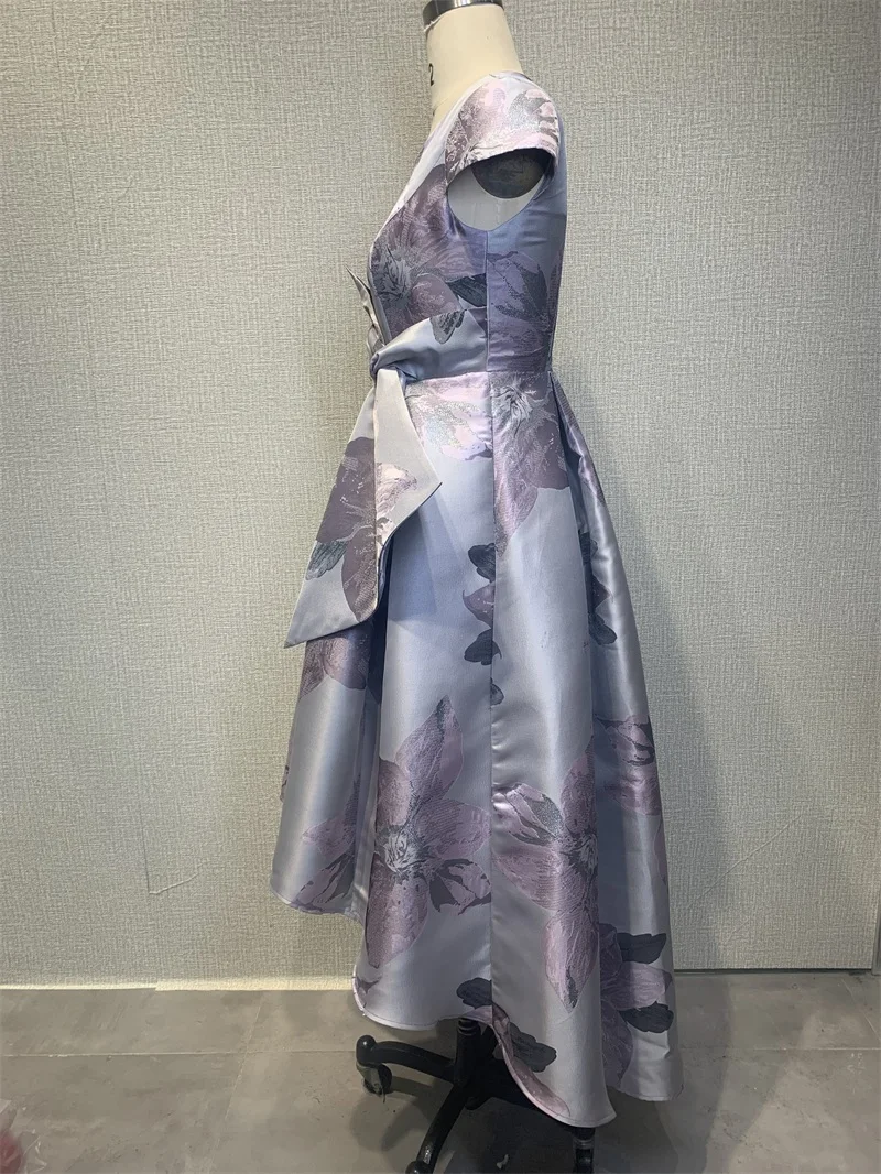 Low price womens plus size formal evening dress european lilac maxi evening dresses for muslim evening  short dresses