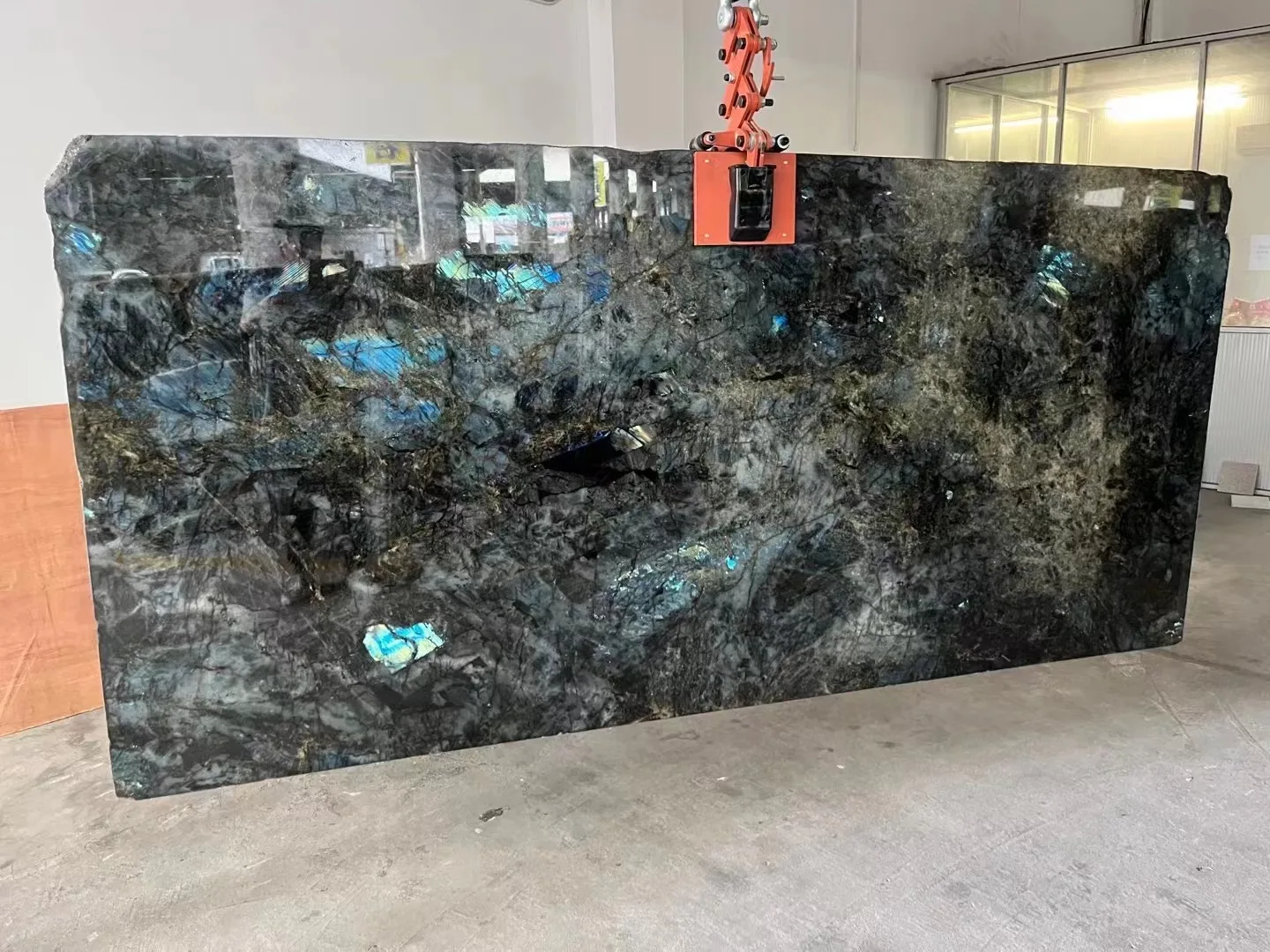 Natural Blue Gemstone Slab Backlit Agate For Wall Background Blue Granite Tiles Decoration