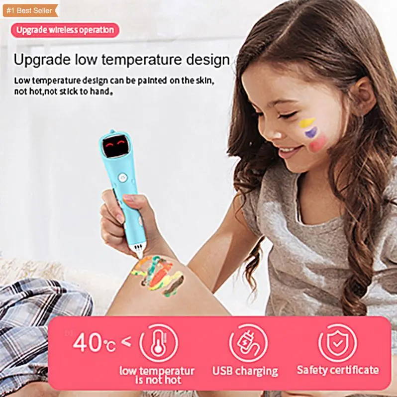 Jumon Hot Sale Kids 3D Drawing Pen Gift Educational Toy Pen PCL Filament Low Temperature Anti-Scald 3D Printing Pen