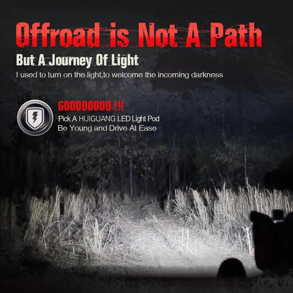 Flush Mount 40W Led Pods Work Light Bar for 4X4 Off-road SUV UTV Boat Motorcycle