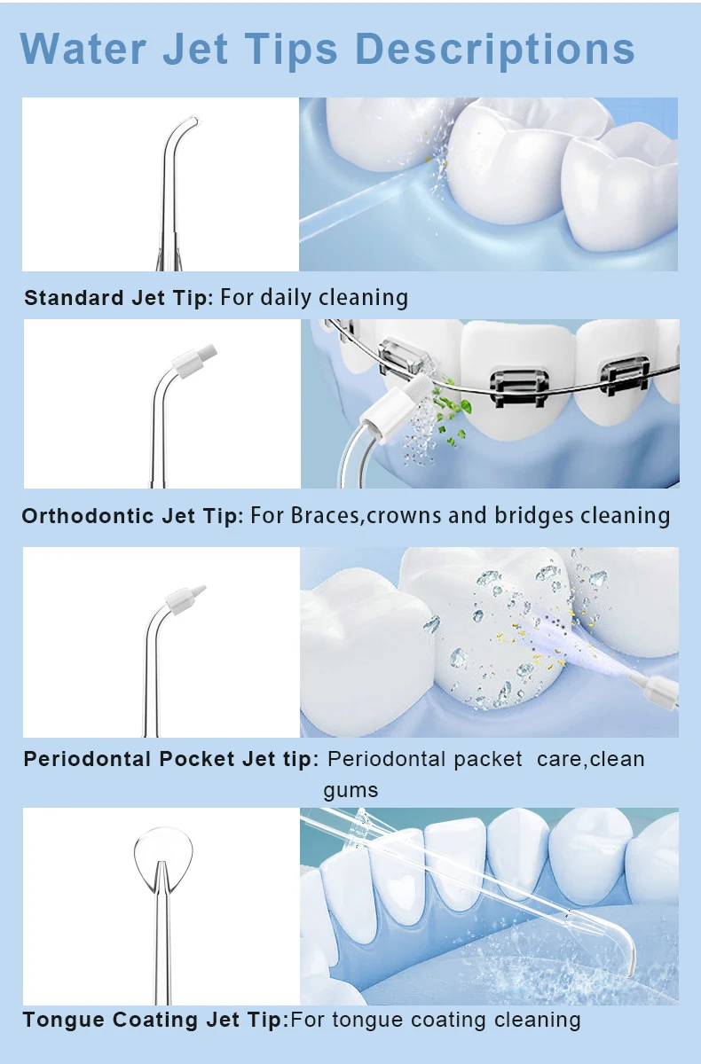 2023 best sales 6 working modes portable dental black water flosser New cordless Oral irrigator tooth cleaner