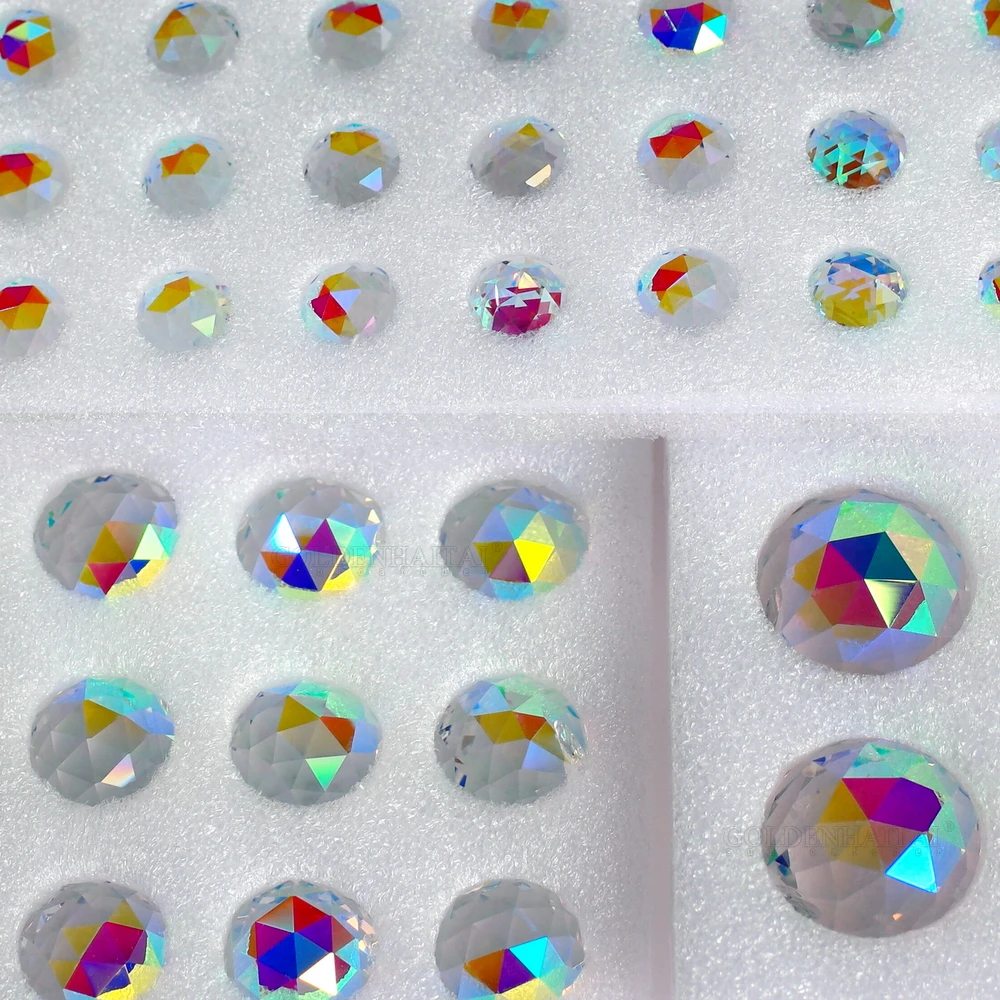AB Crystal Ball 15.20.25.30.40mm  Chandelier lighting prisms Ball Suncatcher Hanging Pendant GOLDENHAITAI
