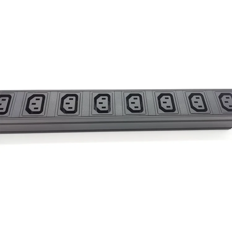 
1U Black 19Inch Power Strip Pdu Outlet Accessories With 2 Meter Power Cable 