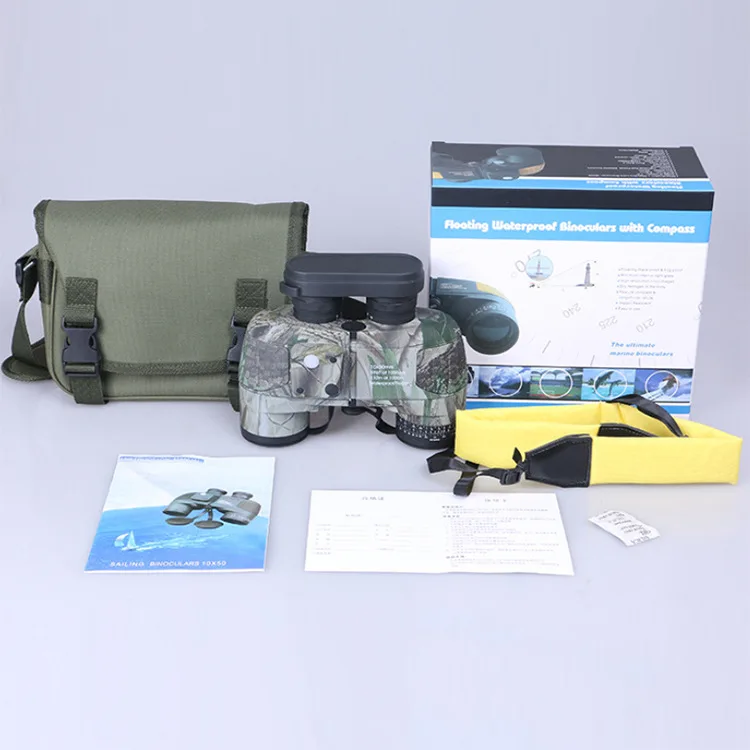 High Power 10X50 Rangefinder Compass Binoculars Professional Waterproof Tactical Telescope LLL Night Vision