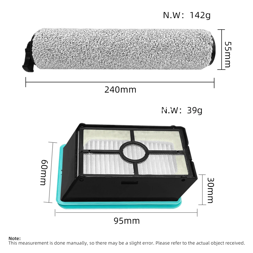 Roller Main Brush Hepa Dust Filter Fit For Bissells CrossWave Hard Floor Expert 3831Wet Dry Vacuum Cleaner Spare Part