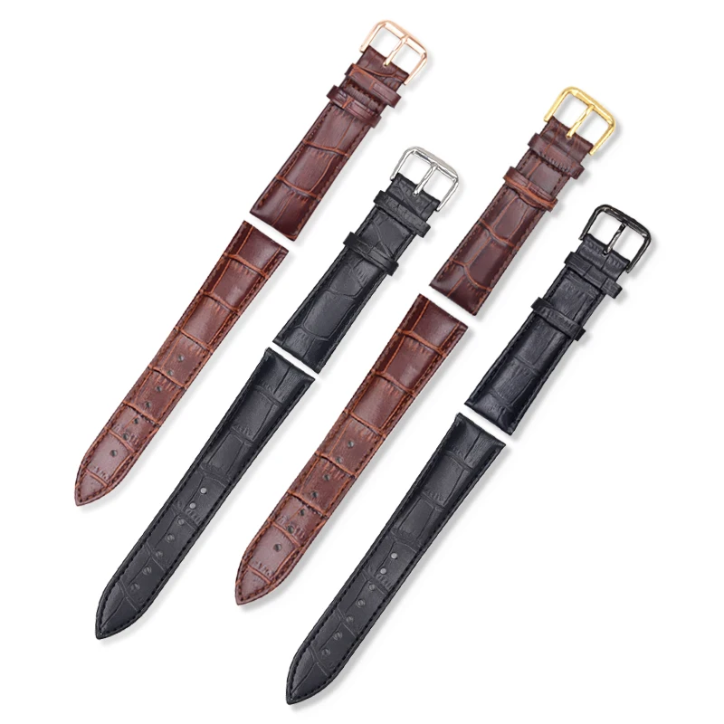 Wholesale fashion Cheap price split hide handmade leather watch strap for 12 14 16 18 20 22 23 24 mm watch band