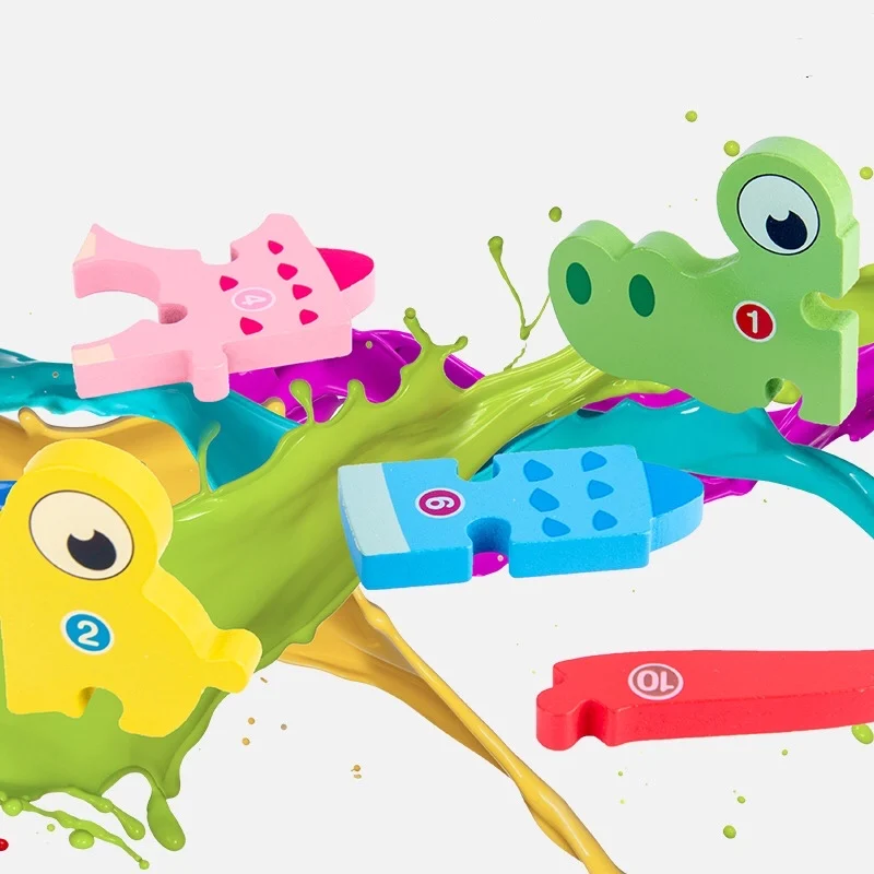 Best Selling Wooden Blocks 3D Cartoon Jigsaw Puzzle Board Learning Education Montessori Toys For Kid Educational Toy