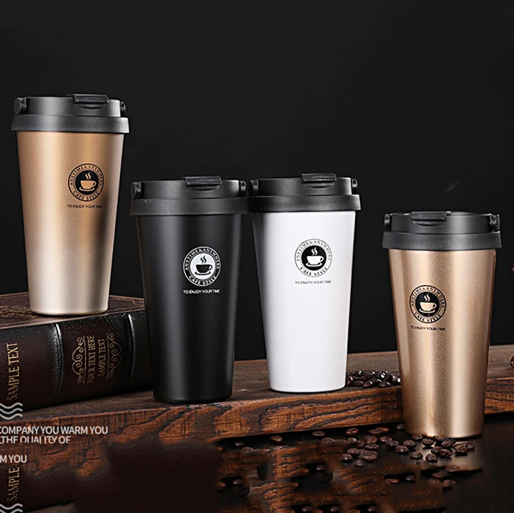 Wholesale Custom 500Ml Tumbler Tumblers In Mugs Cup Insulated Travel Coffee Mug Cup Stainless Steel Wide Handle Coffee Mug
