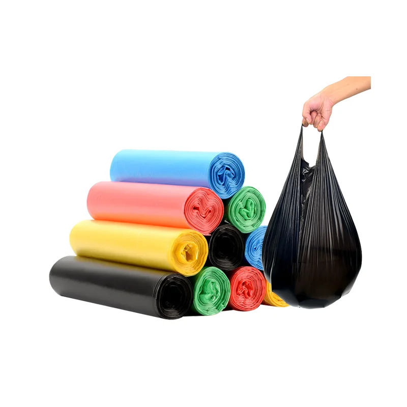 Heavy Duty Recycled Large Portable Black Hdpe Plastic Bin Liner Trash Bags Garbage Bags