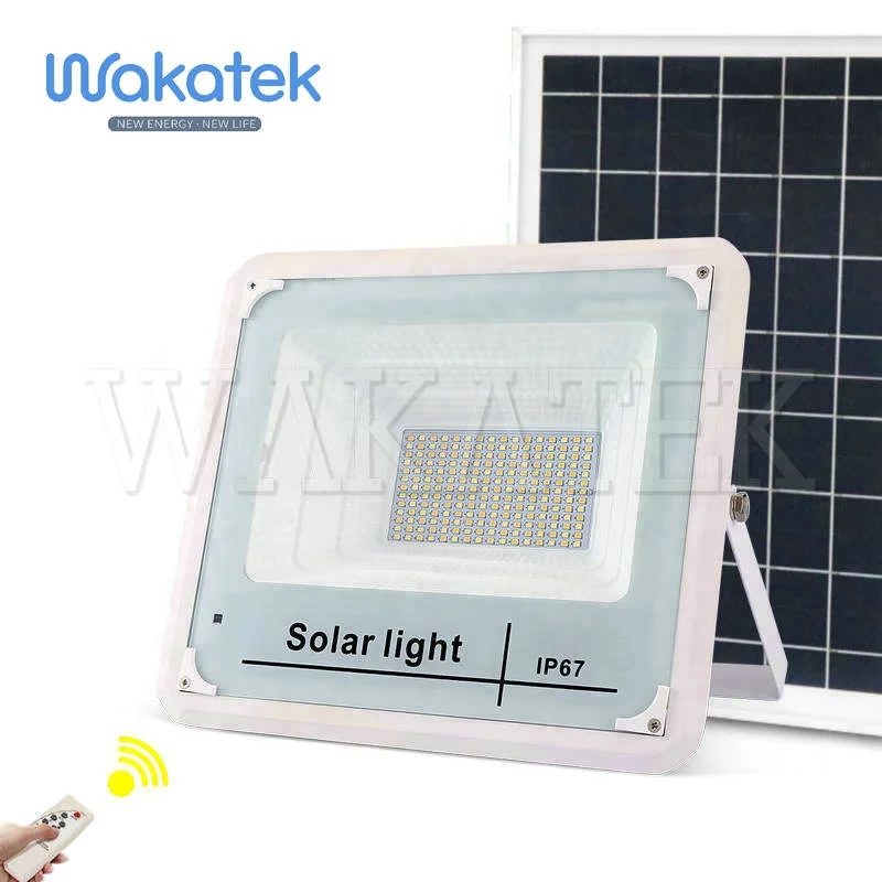  WAKATEK Солнечные 100 Вт лампы для сада с дистанционным управлением Солнечная