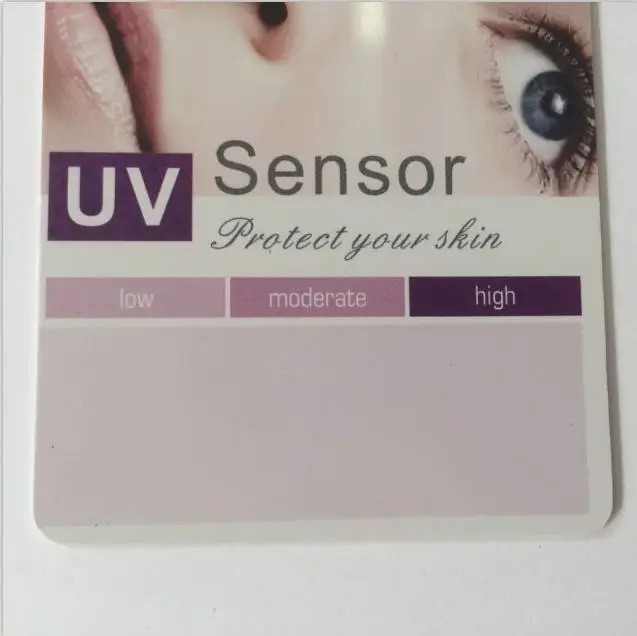 
Custom Printing 0.76mm PVC Plastic Credit Card Size UV Sensor Test Card 