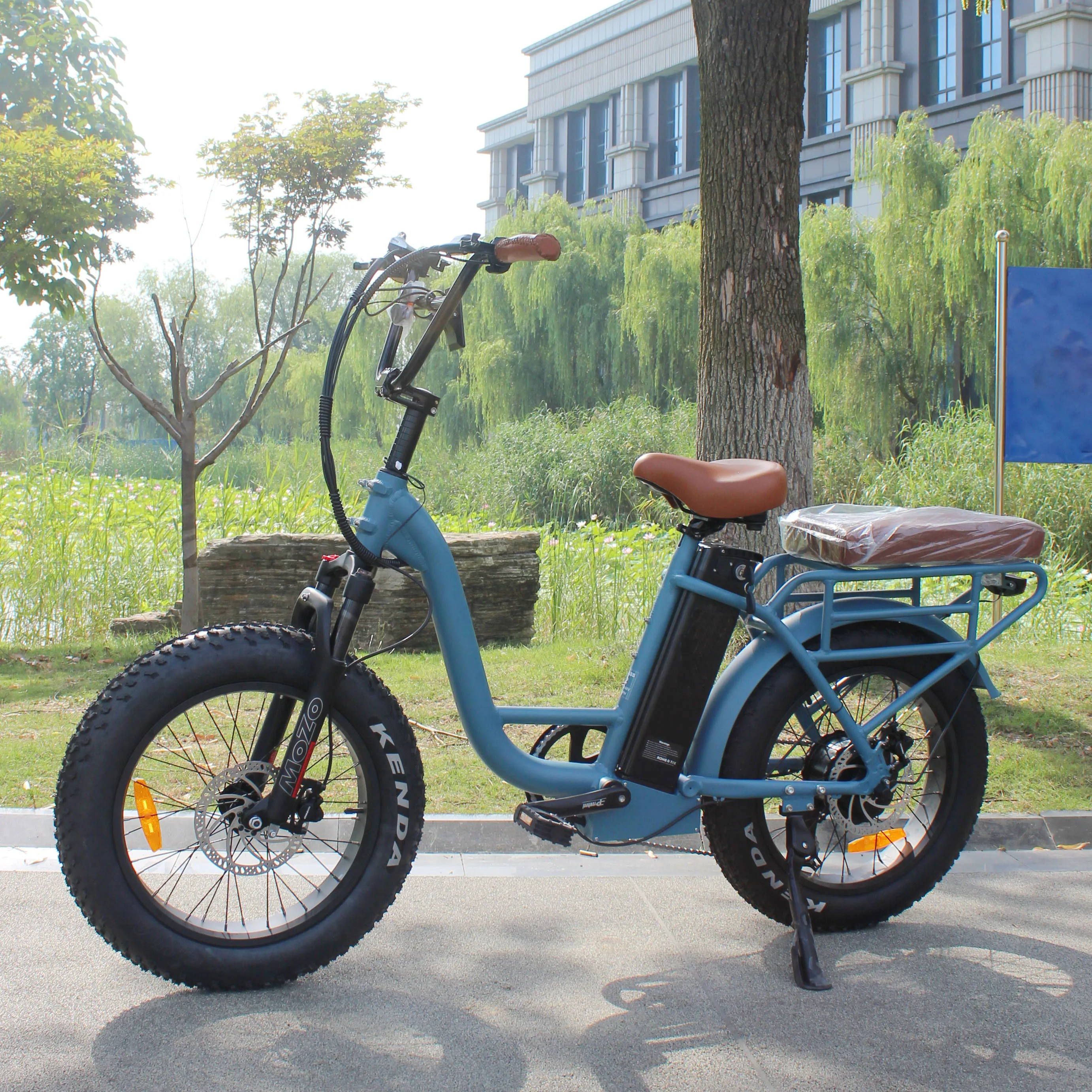 2022 Ristar cycle family double seat electric bicycle 48v 500w 750w ebike snow tire strong powerful samsung battery 20Ah ebike