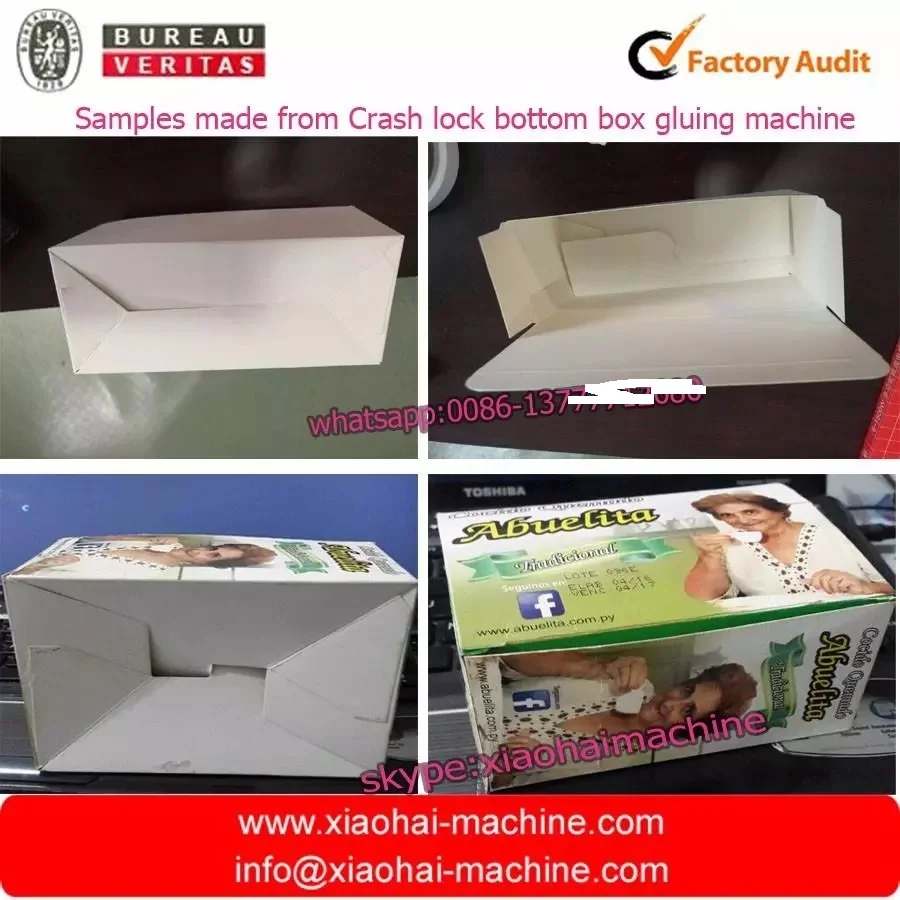 
Automatic French Fry Box Folder Gluer Machine / Automatic crash lock bottom Folding Machine 