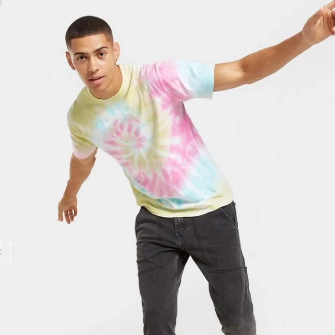 Wholesale Custom Logo Tie Dye T-Shirt Personalized Tie Die Dyed T Shirt 100% Cotton Made Men