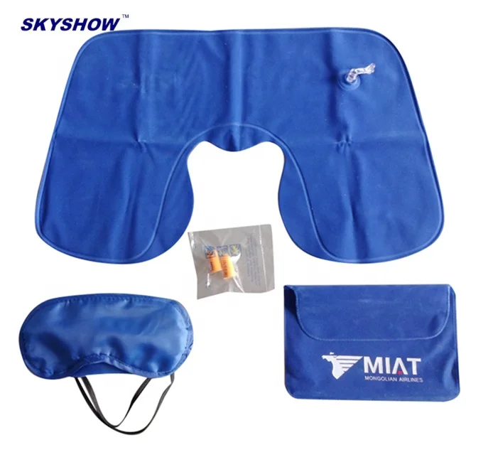 Подгонянный OEM рекламная soft touch 3 в 1 авиакомпании дорожный набор