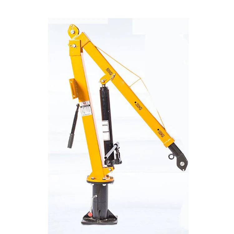 Electric Winch Mounted Lift Crane on 500kgs/1000kgs Small Pickup Truck New Condition Core Motor Gear Bearing Gearbox Components