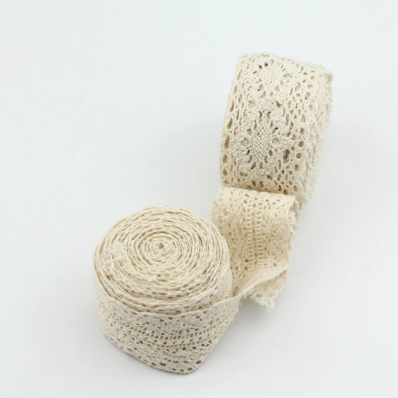 
white black color custom knitted trimming crochet polyester cotton lace trim for garments 