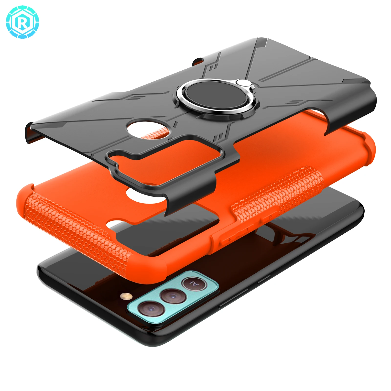 Hot Sale 2 in 1 TPU PC High Protection Shockproof Phone Case For TECNO POP 5 Lite With Kickstand