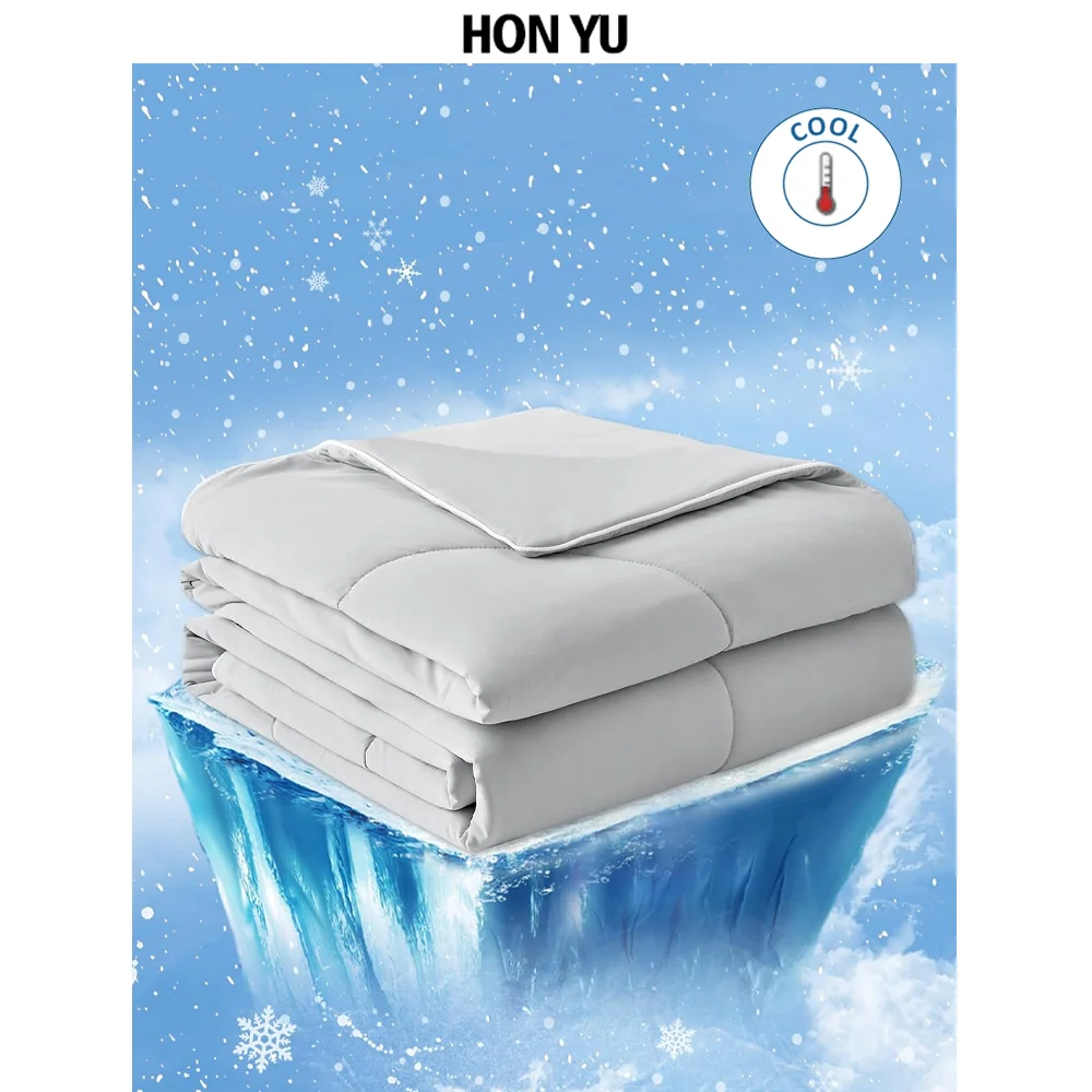 Q-Max 4.0 Cooling Comforter Lightweight Silk Smooth Cooling Blanket for Summer Custom Size and Packaging Cooling Quilt