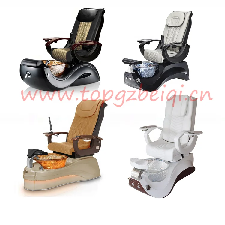Cheap beauty salon furniture stylish chaise de massage foot spa pedicure chair with basin