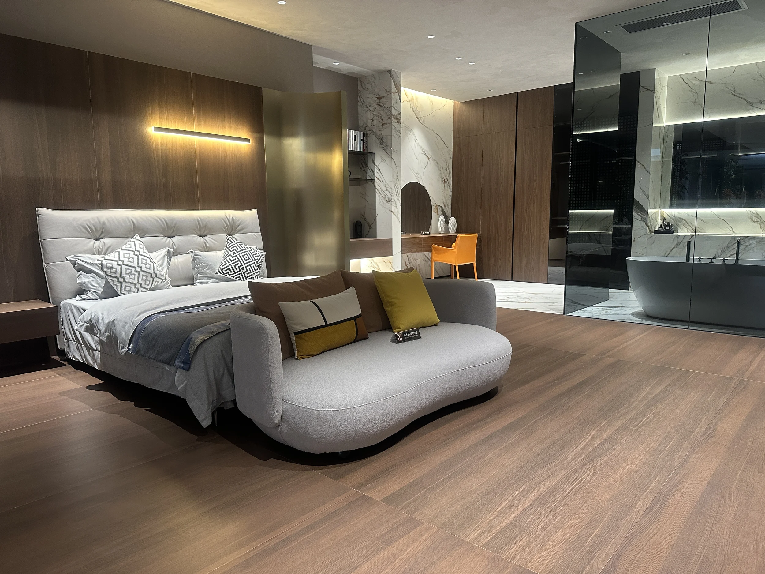 Colors wood vein sintered stone slab for bedroom floor