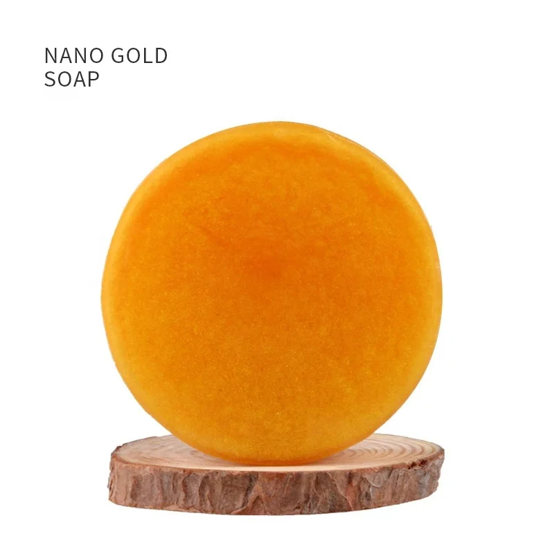 100g Private label oem customized savon blanchissant gold eclaircissant or savon fait main gold