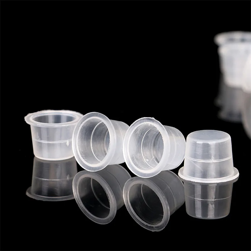 Ink Cups 100 Pcs Bag Disposable Plastic Tattoo Supply PMU Pigment Cup Disposable Permanent Makeup