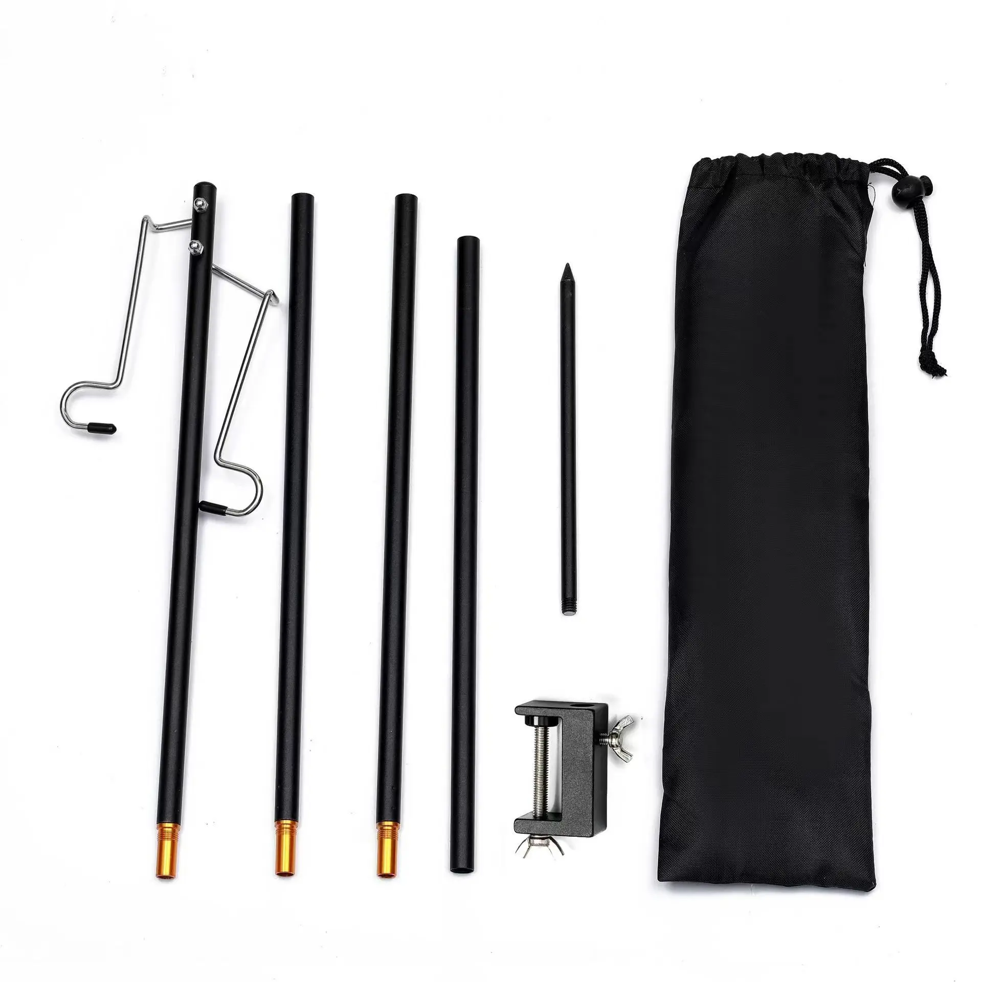 Black Paint Lamp Camping Light Lantern Stand Lightweight Light Poles accessory