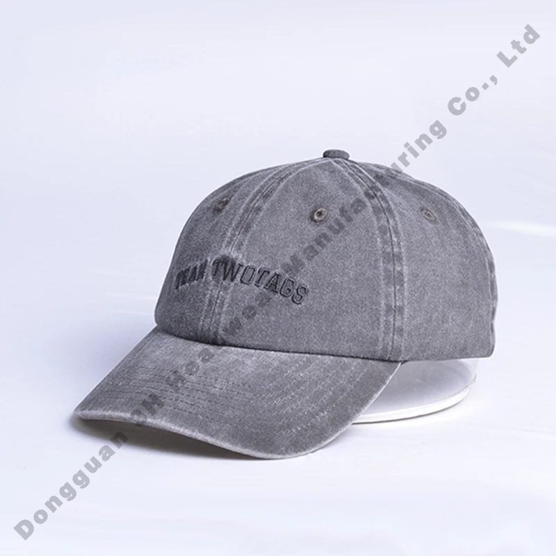 High Quality Fashion Curved Brim Sports Washed Cotton Gorras Baseball Cap Hat Custom Embroidery Logo Baseball Caps