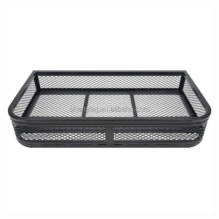 Factory Wholesale ATV Universal Heavy Duty Hitch Mount Luggage Carrier Foldable Rear Cargo Rack Basket