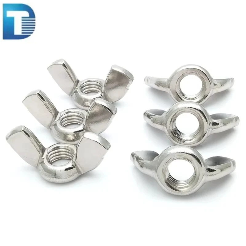 M14 M16 M18 Grade 4.8 8.8 10.9 12.9 Gal Steel Q235B Q235 Zinc Plating Edged Square Wing Round Butterfly Wing Nut DIN314 DIN315