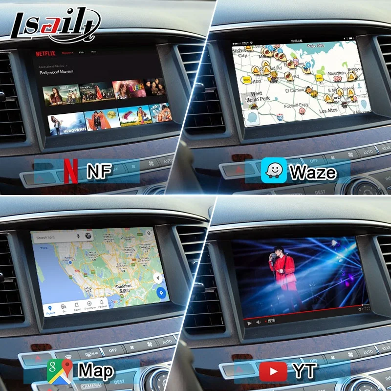 4+64GB PX6 Wireless CP AA Video Interface Box included Yandex Android multimedia for Infiniti JX , EX , FX , QX ,Q70