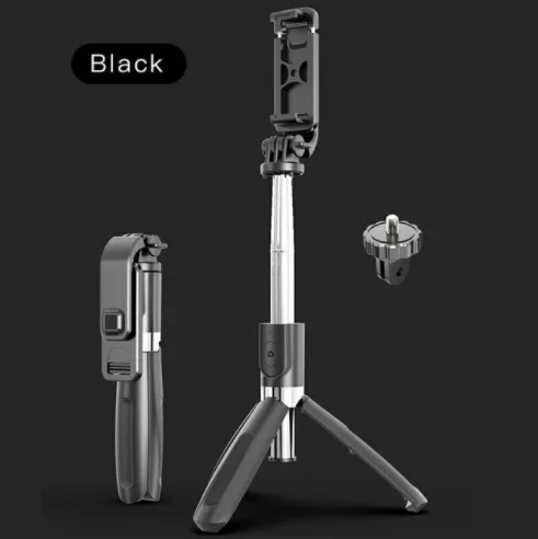 4 in 1 Extendable Wireless Selfie Stick Tripod L02 Integrated Mobile Phone Self Stick With BT Remote Selfie Stick Foldable