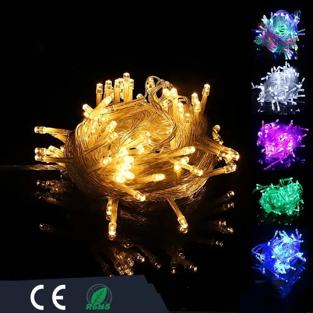 LED String Light 10M 20M 30M 50M 100M  Waterproof Christmas Lights Indoor Outdoor  for  Xmas Wedding Party Decorations